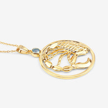Load image into Gallery viewer, 0.32 Carat Genuine Blue Topaz .925 Sterling Silver Pendant