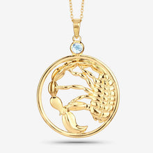 Load image into Gallery viewer, 0.32 Carat Genuine Blue Topaz .925 Sterling Silver Pendant