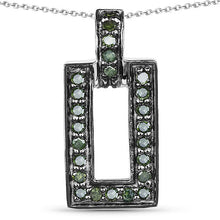 Load image into Gallery viewer, 0.36 Carat Genuine Green Diamond .925 Sterling Silver Pendant