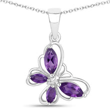 Load image into Gallery viewer, 0.60 Carat Genuine Amethyst .925 Sterling Silver Pendant