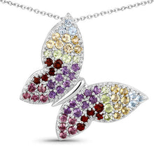 Load image into Gallery viewer, 1.62 Carat Genuine Multi Stones .925 Sterling Silver Pendant