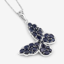 Load image into Gallery viewer, 4.36 Carat Genuine Blue Sapphire .925 Sterling Silver Pendant