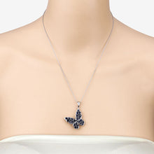 Load image into Gallery viewer, 4.36 Carat Genuine Blue Sapphire .925 Sterling Silver Pendant