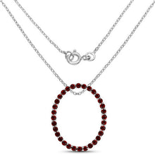 Load image into Gallery viewer, 3.52 Carat Genuine Garnet .925 Sterling Silver Pendant