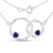 Load image into Gallery viewer, 0.70 Carat Genuine Blue Sapphire .925 Sterling Silver Pendant