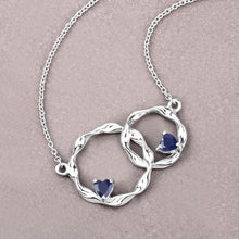 Load image into Gallery viewer, 0.70 Carat Genuine Blue Sapphire .925 Sterling Silver Pendant