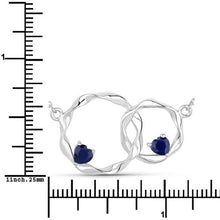 Load image into Gallery viewer, 0.70 Carat Genuine Blue Sapphire .925 Sterling Silver Pendant