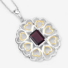 Load image into Gallery viewer, 2.55 Carat Genuine Garnet .925 Sterling Silver Pendant
