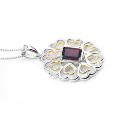 Load image into Gallery viewer, 2.55 Carat Genuine Garnet .925 Sterling Silver Pendant