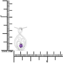Load image into Gallery viewer, 0.15 Carat Genuine Amethyst .925 Sterling Silver Pendant
