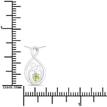 Load image into Gallery viewer, 0.15 Carat Genuine Peridot .925 Sterling Silver Pendant