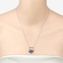 Load image into Gallery viewer, 1.41 Carat Genuine Blue Sapphire and White Topaz .925 Sterling Silver Pendant