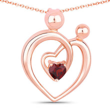 Load image into Gallery viewer, 0.32 Carat Genuine Garnet .925 Sterling Silver Pendant