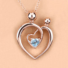 Load image into Gallery viewer, 0.28 Carat Genuine Swiss Blue Topaz .925 Sterling Silver Pendant
