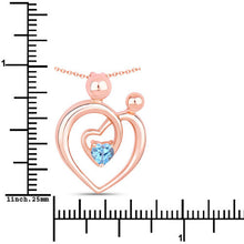 Load image into Gallery viewer, 0.28 Carat Genuine Swiss Blue Topaz .925 Sterling Silver Pendant