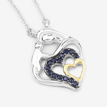 Load image into Gallery viewer, 0.28 Carat Genuine Blue Sapphire .925 Sterling Silver Pendant