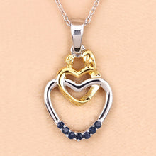 Load image into Gallery viewer, 0.14 Carat Genuine Blue Sapphire .925 Sterling Silver Pendant