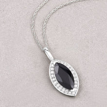 Load image into Gallery viewer, 2.29 Carat Genuine Blue Sapphire and White Diamond 10K White Gold Pendant