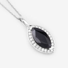Load image into Gallery viewer, 2.29 Carat Genuine Blue Sapphire and White Diamond 10K White Gold Pendant