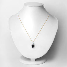 Load image into Gallery viewer, 2.29 Carat Genuine Blue Sapphire and White Diamond 10K Yellow Gold Pendant