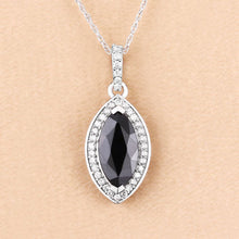 Load image into Gallery viewer, 2.27 Carat Genuine Blue Sapphire and White Diamond 10K White Gold Pendant