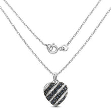 Load image into Gallery viewer, 1.55 Carat Genuine Blue Sapphire and White Topaz .925 Sterling Silver Pendant
