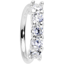 Load image into Gallery viewer, 18G 5/16 Clear CZ Quintet Seamless Circular Ring