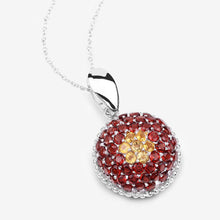 Load image into Gallery viewer, 4.57 Carat Genuine Citrine and Garnet .925 Sterling Silver Pendant