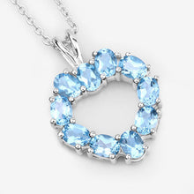 Load image into Gallery viewer, 1.90 Carat Genuine Swiss Blue Topaz .925 Sterling Silver Pendant