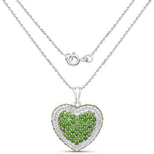 Load image into Gallery viewer, 4.62 Carat Genuine Chrome Diopside .925 Sterling Silver Pendant