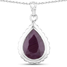 Load image into Gallery viewer, 14.10 Carat Genuine Ruby .925 Sterling Silver Pendant