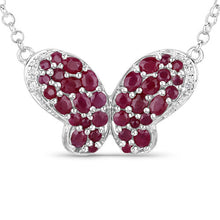 Load image into Gallery viewer, 4.15 Carat Genuine Ruby and White Zircon .925 Sterling Silver Pendant
