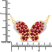 Load image into Gallery viewer, 4.15 Carat Genuine Ruby and White Zircon .925 Sterling Silver Pendant