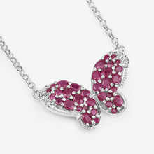 Load image into Gallery viewer, 4.15 Carat Genuine Ruby and White Zircon .925 Sterling Silver Pendant