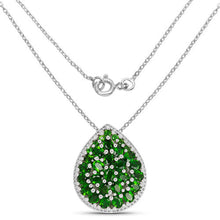 Load image into Gallery viewer, 4.65 Carat Genuine Chrome Diopside .925 Sterling Silver Pendant