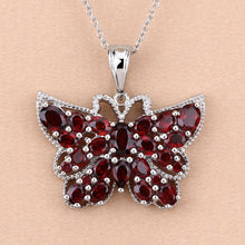 Load image into Gallery viewer, 4.90 Carat Genuine Garnet .925 Sterling Silver Pendant