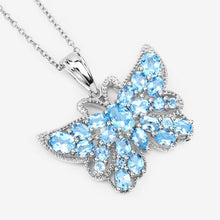 Load image into Gallery viewer, 4.84 Carat Genuine Swiss Blue Topaz .925 Sterling Silver Pendant