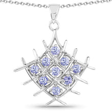 Load image into Gallery viewer, 0.90 Carat Genuine Tanzanite .925 Sterling Silver Pendant