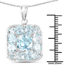 Load image into Gallery viewer, 10.05 Carat Genuine Blue Topaz .925 Sterling Silver Pendant