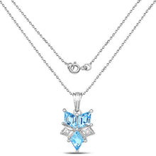 Load image into Gallery viewer, 4.65 Carat Genuine Blue Topaz .925 Sterling Silver Pendant