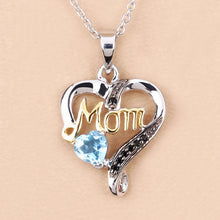Load image into Gallery viewer, 0.57 Carat Genuine Swiss Blue Topaz and Black Spinel .925 Sterling Silver Pendant