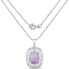 Load image into Gallery viewer, 7.30 Carat Genuine Amethyst .925 Sterling Silver Pendant