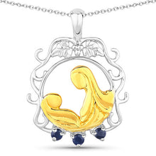 Load image into Gallery viewer, 0.12 Carat Genuine Blue Sapphire .925 Sterling Silver Pendant