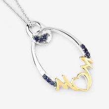 Load image into Gallery viewer, 0.18 Carat Genuine Blue Sapphire .925 Sterling Silver Pendant