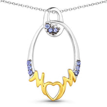 Load image into Gallery viewer, 0.18 Carat Genuine Tanzanite .925 Sterling Silver Pendant