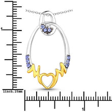 Load image into Gallery viewer, 0.18 Carat Genuine Tanzanite .925 Sterling Silver Pendant