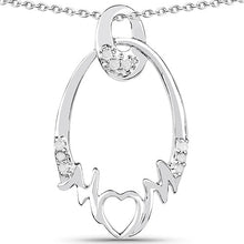 Load image into Gallery viewer, 0.14 Carat Genuine White Diamond .925 Sterling Silver Pendant