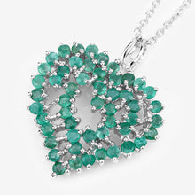 Load image into Gallery viewer, 1.53 Carat Genuine Emerald .925 Sterling Silver Pendant