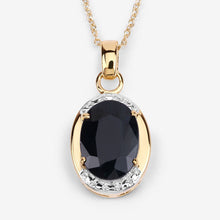 Load image into Gallery viewer, 7.50 Carat Genuine Black Sapphire .925 Sterling Silver Pendant