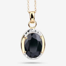Load image into Gallery viewer, 7.50 Carat Genuine Black Sapphire .925 Sterling Silver Pendant